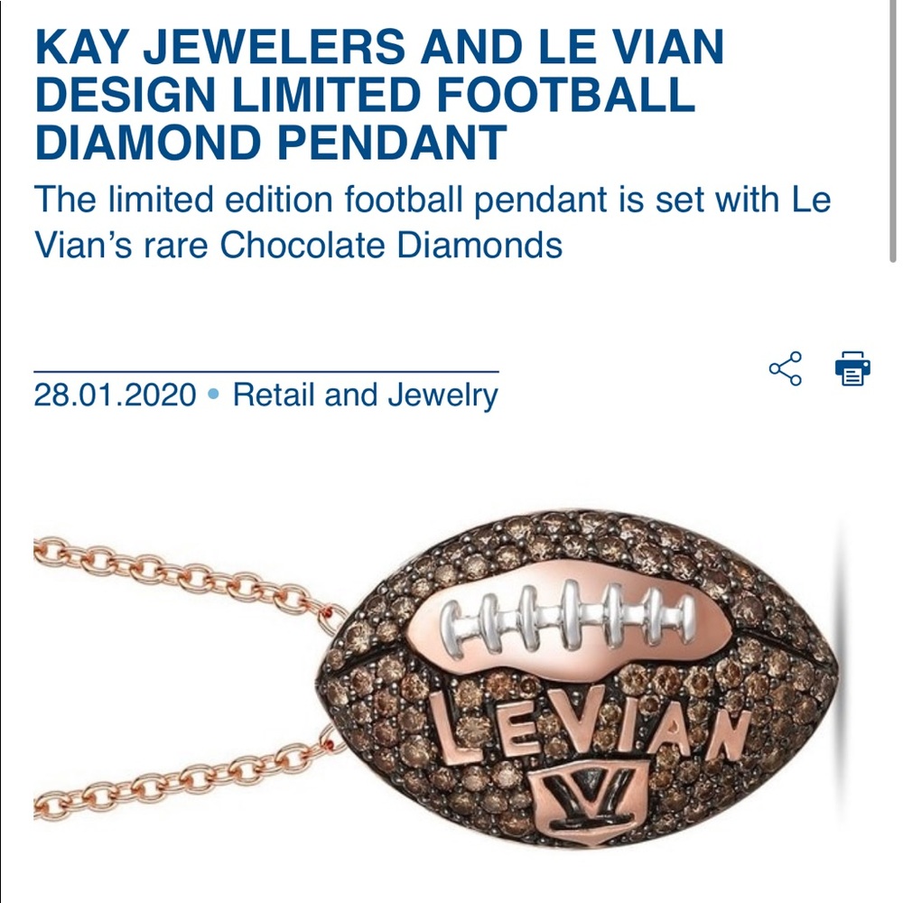 Diamond pendant super bowl exclusive design